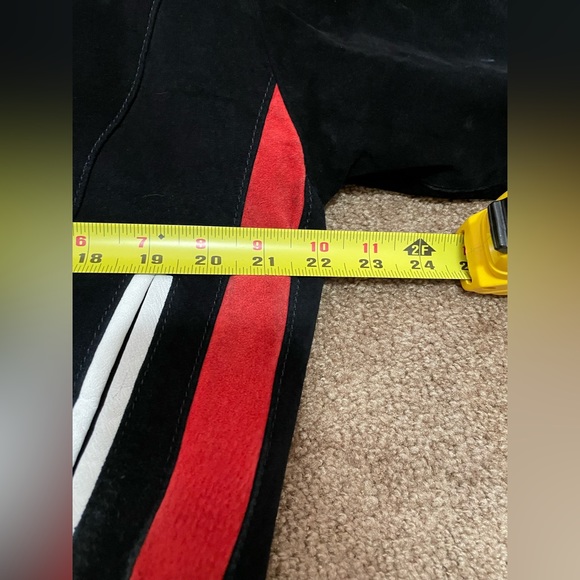 SPECTACULAR “PELLE CUIR” USA AMERICAN FLAG LEATHER & SUEDE VINTAGE JACKET SIZE S - Picture 13 of 16